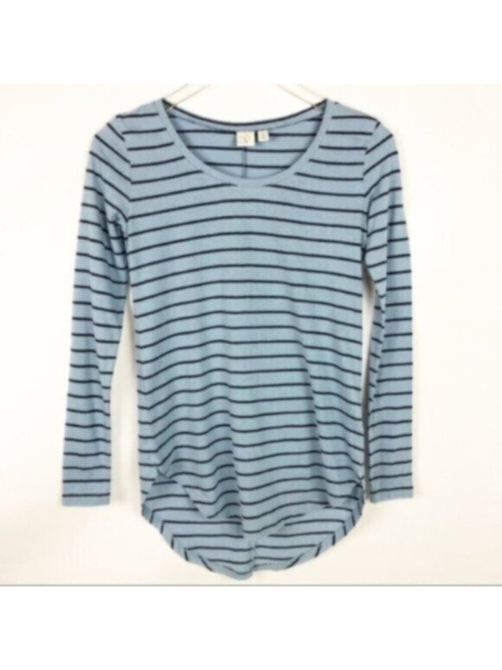 NWT BP | Women's Blue & Black Long Sleeve Stripe Pattern T-Shirt Size XS